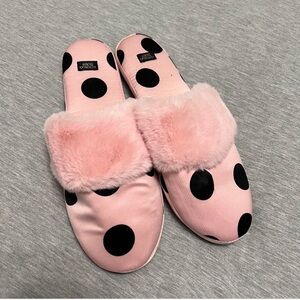 VS Polka Dot Fur Slippers